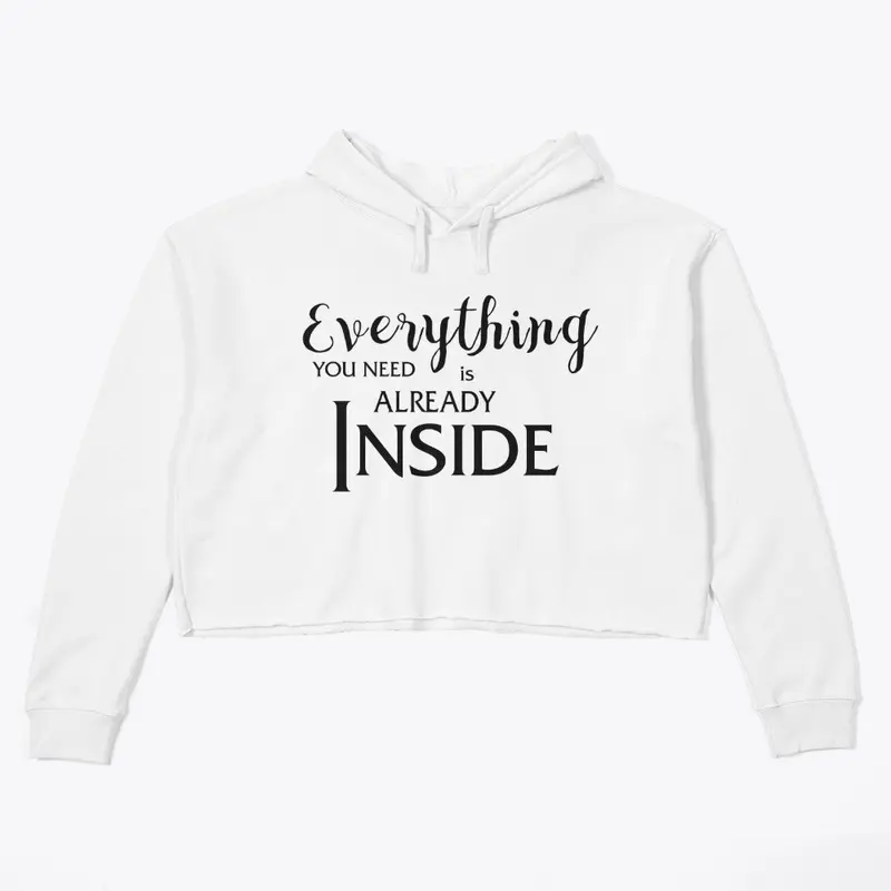 Look Inside Yourself Crop Hoodie 